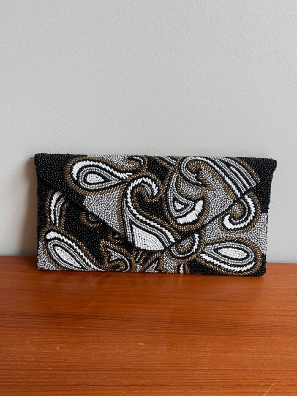 From Xaviera Beaded Paisley Evening Clutch / Crossbody Bag